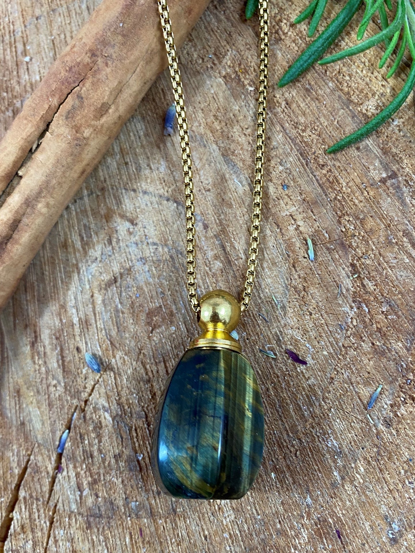 Tiger's Eye Bottle Necklace