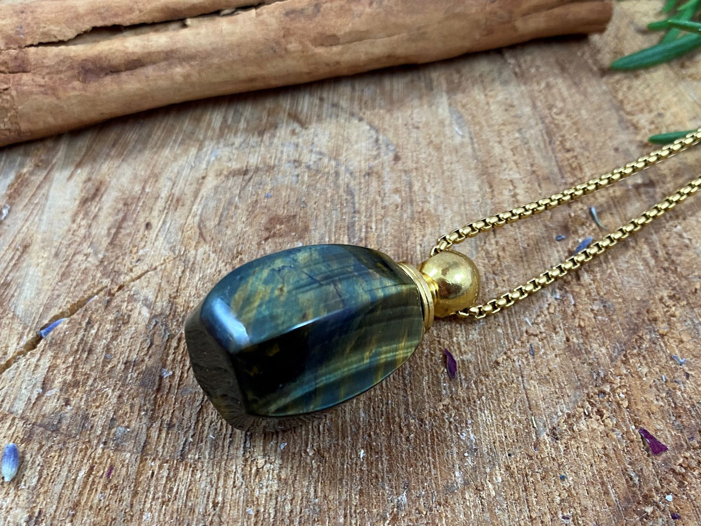 Tiger's Eye Bottle Necklace