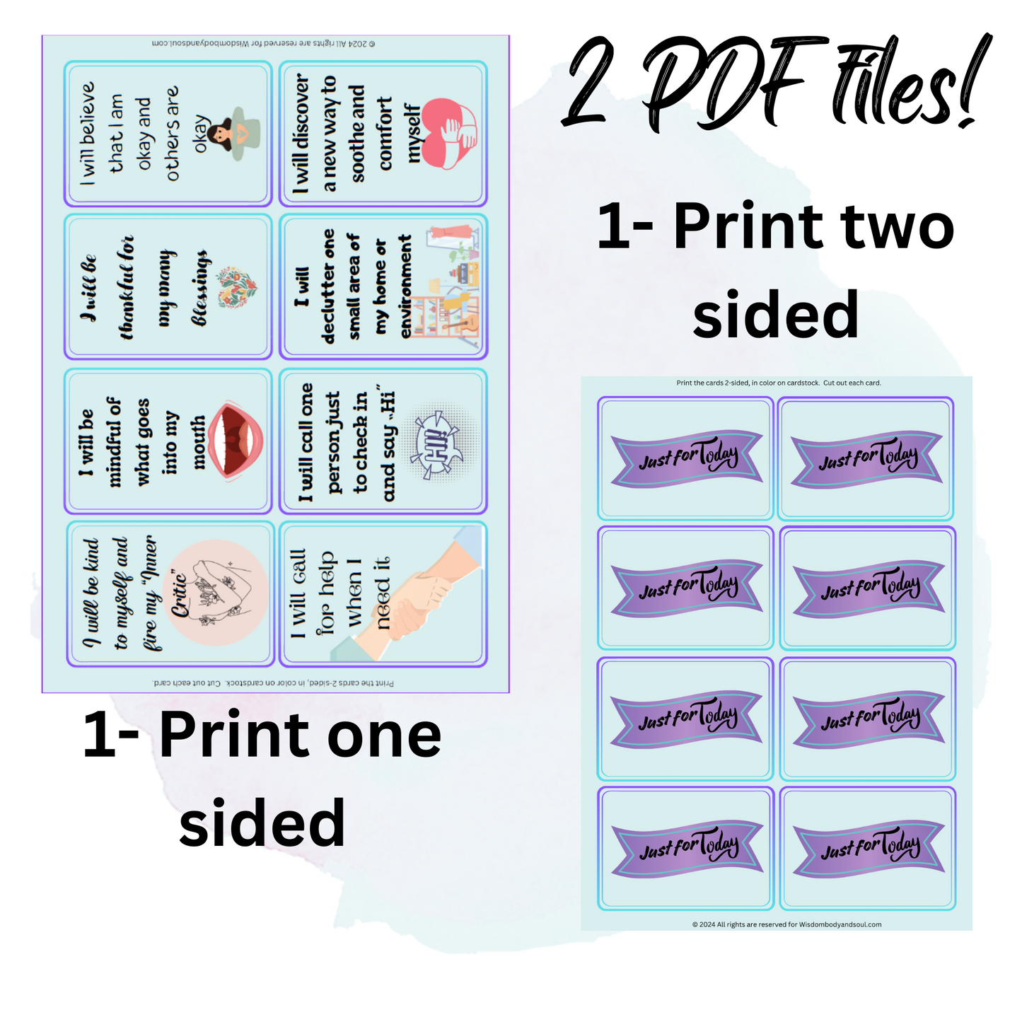 Just for Today Cards PDF Download