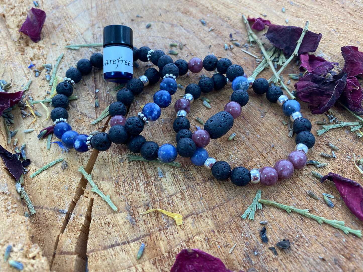 Carefree Aromatherapy Lava Bracelet Set