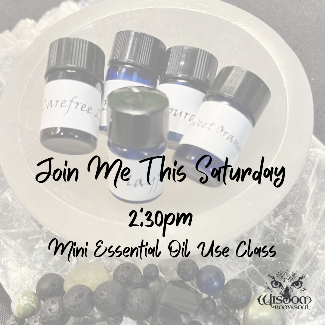 Mini Essential Oil Use Class September 16th 2023