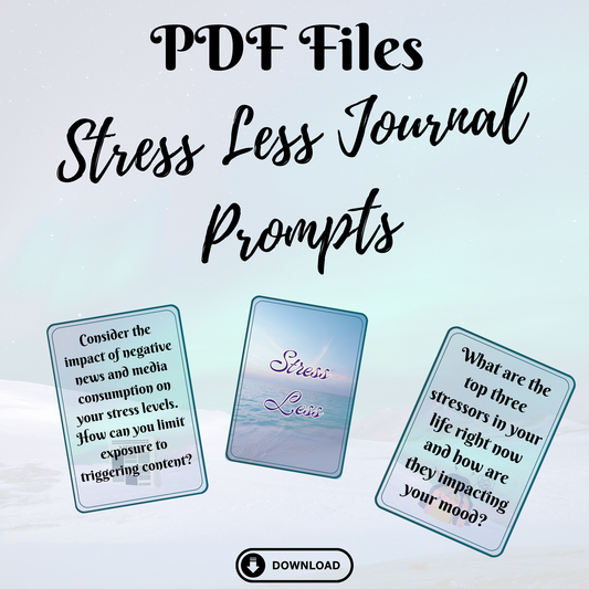 Stress Less Journal Prompt Cards PDF Download