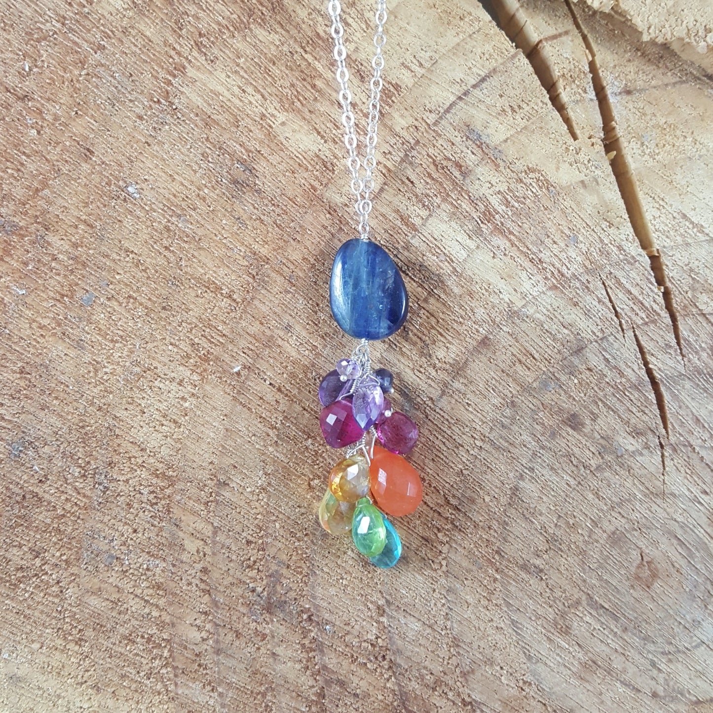 Rainbow Droplets Necklace