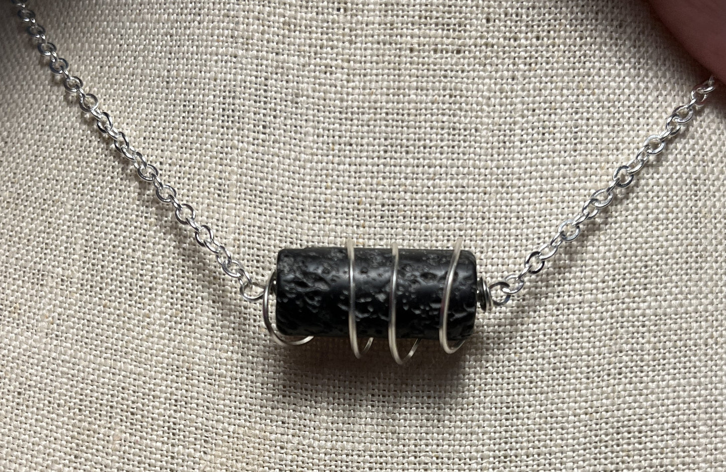 Twisted Lava Aromatherapy Necklace