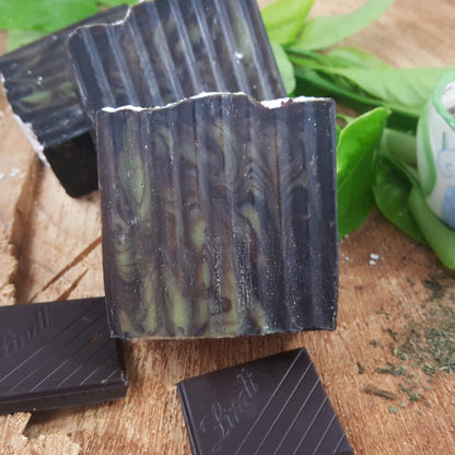 Chocolate Mint Soap Square Shape