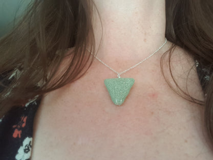 Triangle Wrapped Up Aromatherapy Lava Necklace